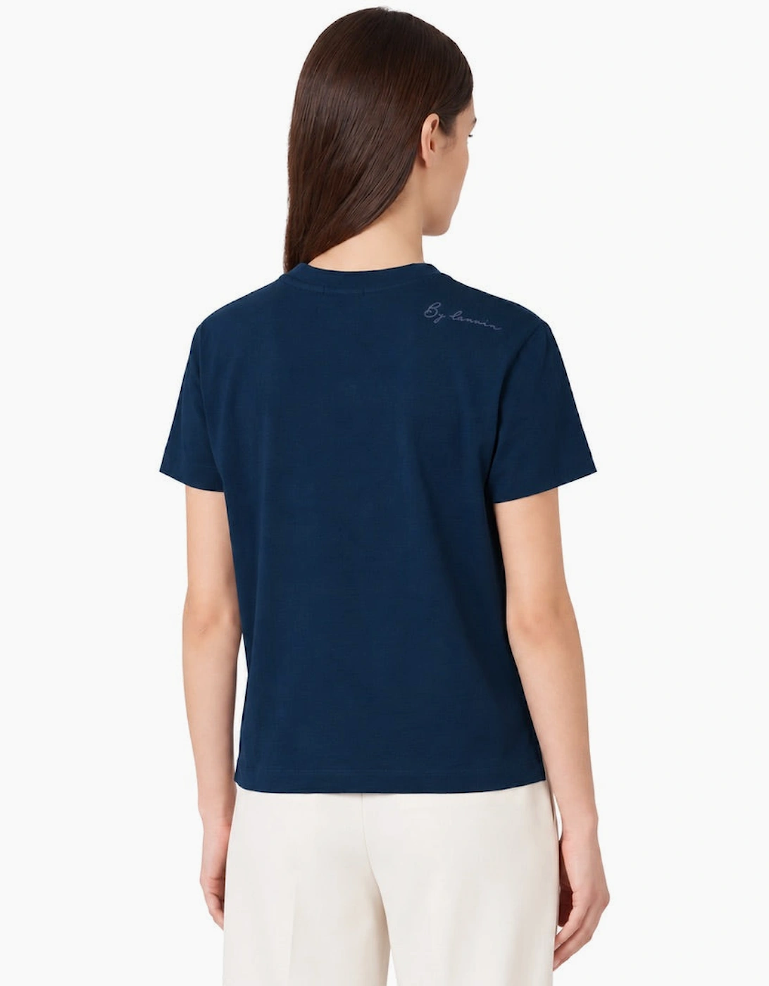 By Lanvin Shoulder Logo Blue T-Shirt