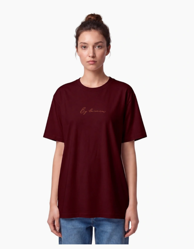 By Lanvin Signature Logo Burgundy T-Shirt