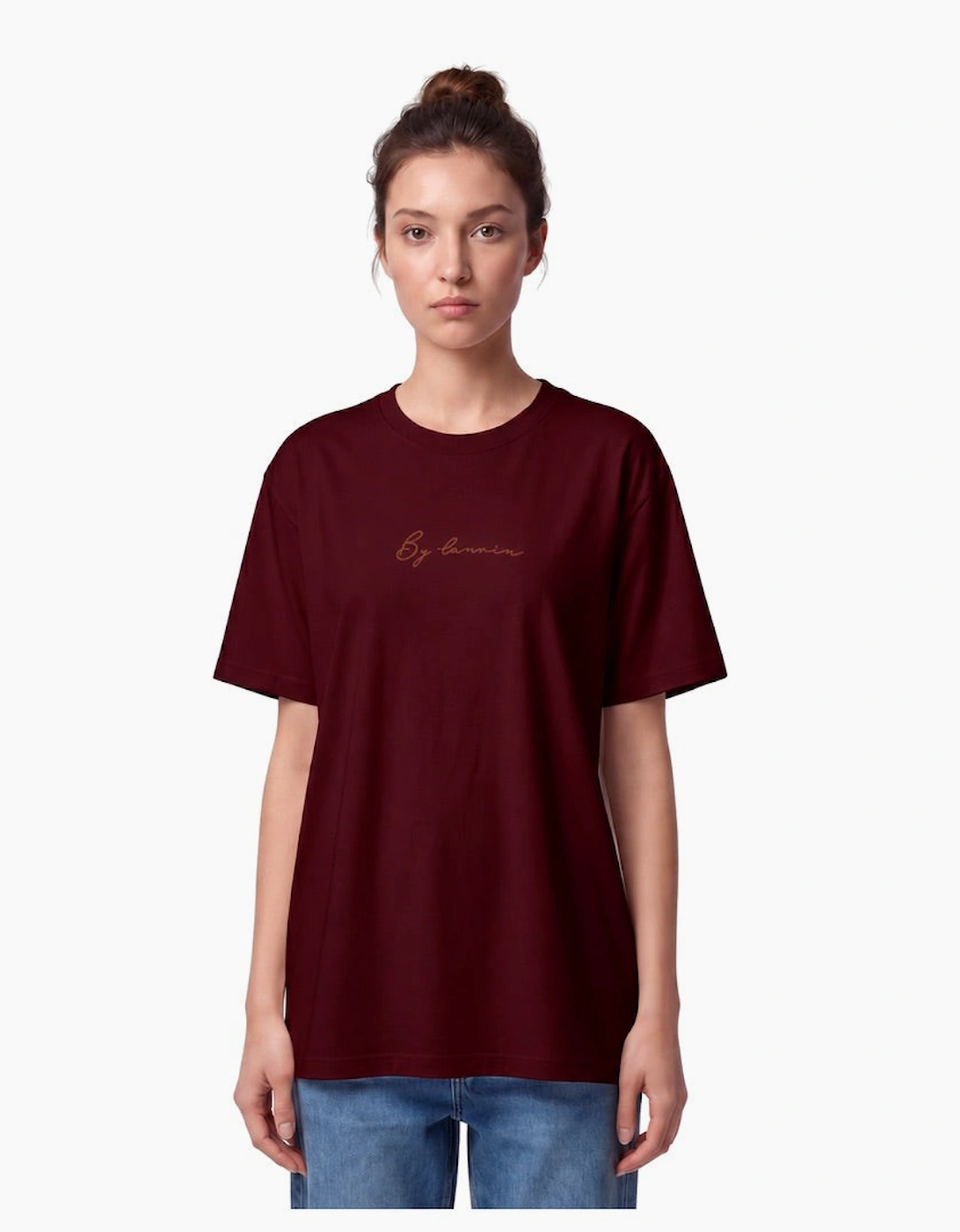 By Lanvin Signature Logo Burgundy T-Shirt