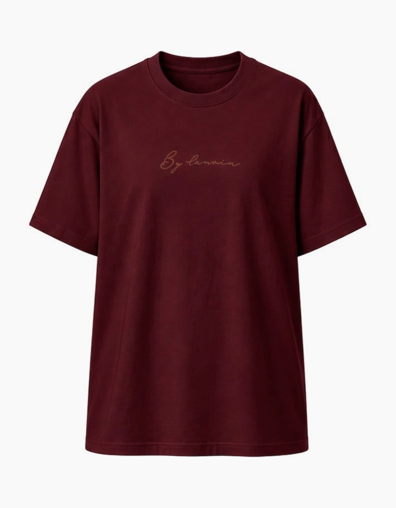 By Lanvin Signature Logo Burgundy T-Shirt
