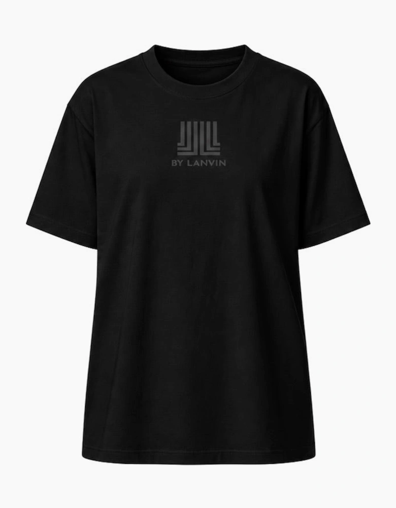 By Lanvin Printed Central Logo Black T-Shirt