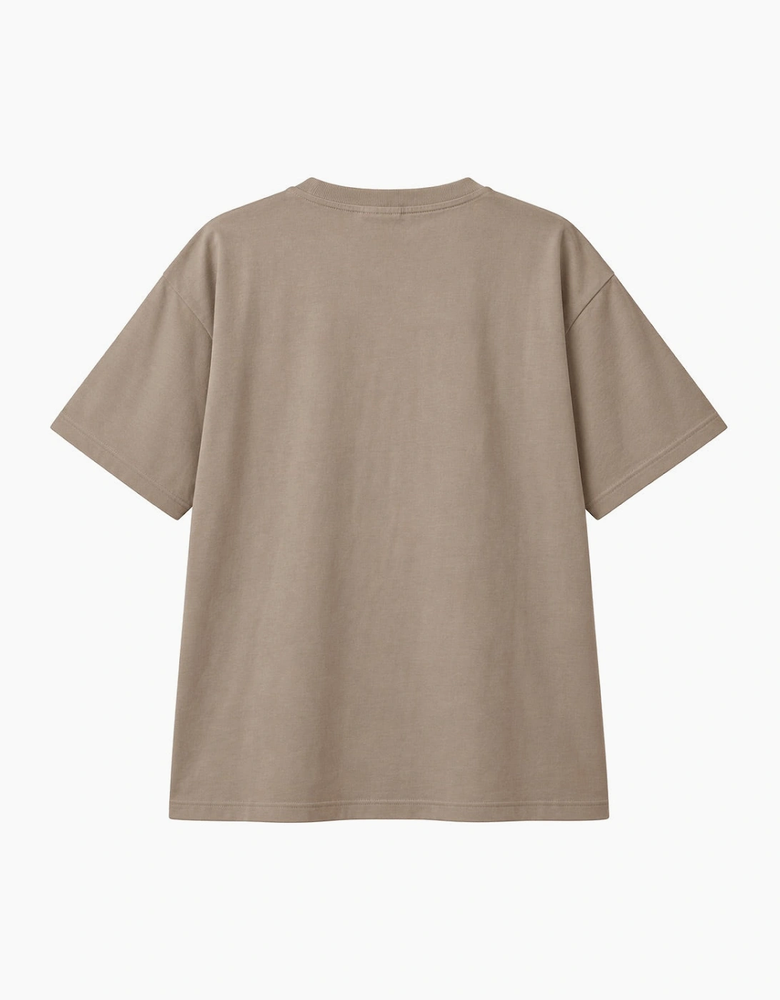By Lanvin Embroidered Central Logo Taupe T-Shirt