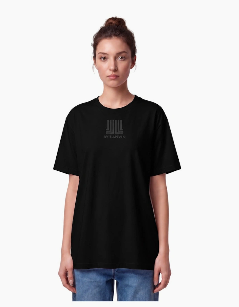 By Lanvin Printed Central Logo Black T-Shirt