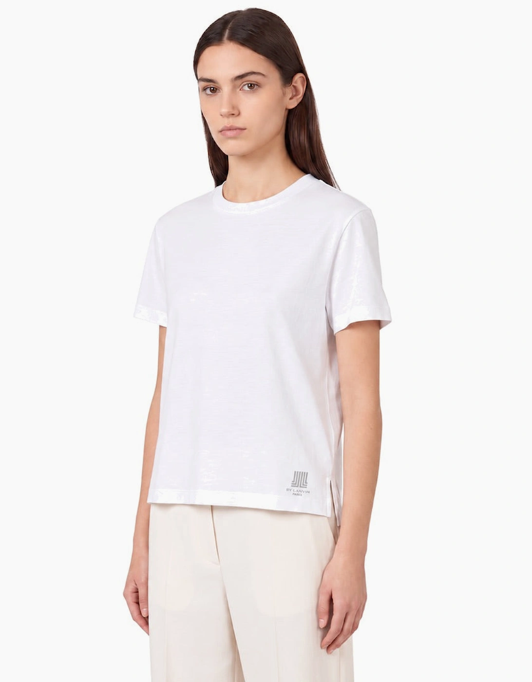 By Lanvin Shoulder Logo White T-Shirt