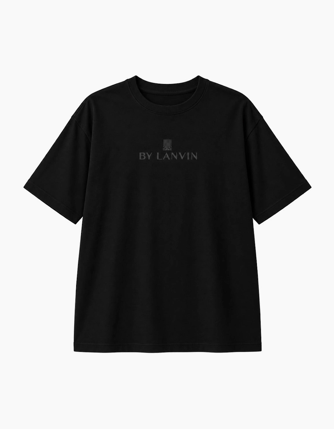 By Lanvin Embroidered Central Logo Black T-Shirt