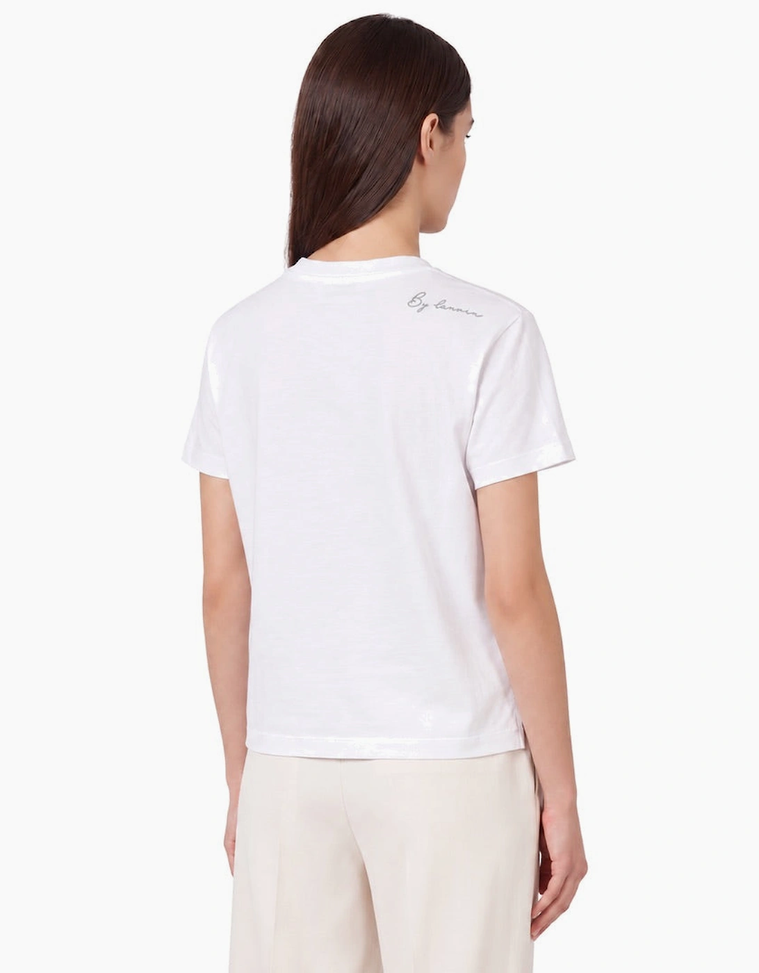 By Lanvin Shoulder Logo White T-Shirt
