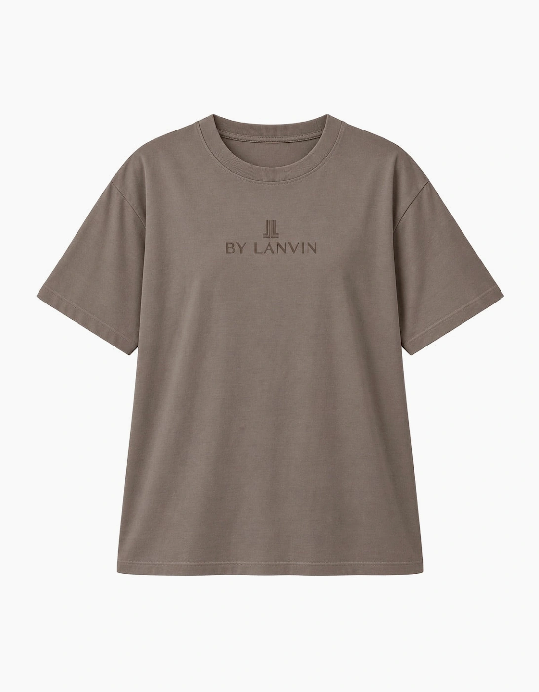 By Lanvin Embroidered Central Logo Brown T-Shirt