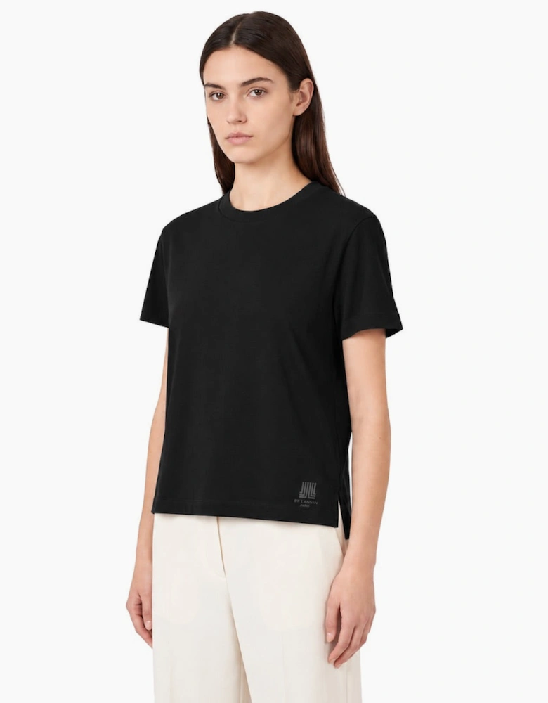 By Lanvin Shoulder Logo Black T-Shirt