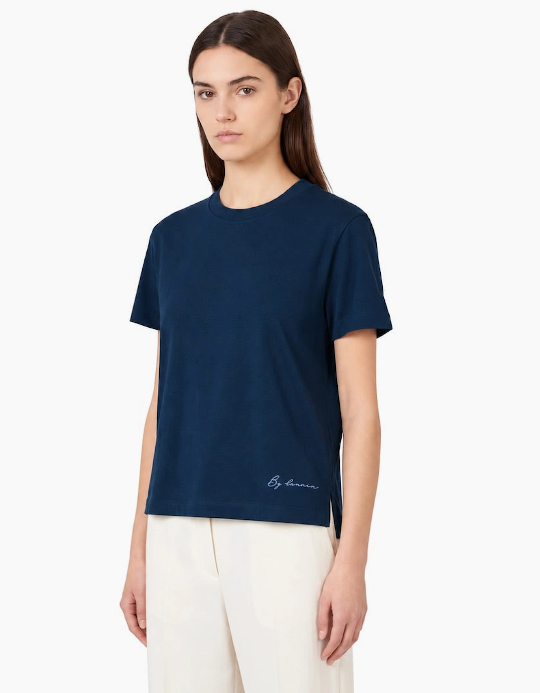 By Lanvin Small Signature Logo Blue T-Shirt