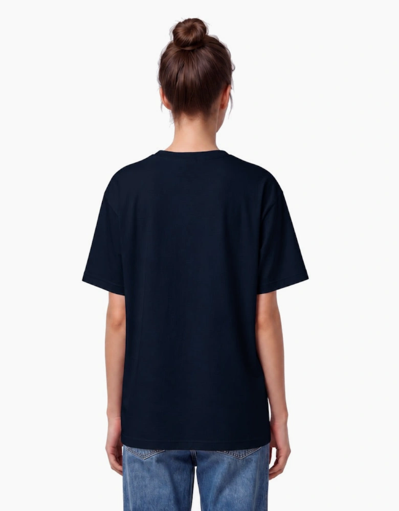 By Lanvin Embroidered Central Logo Blue T-Shirt
