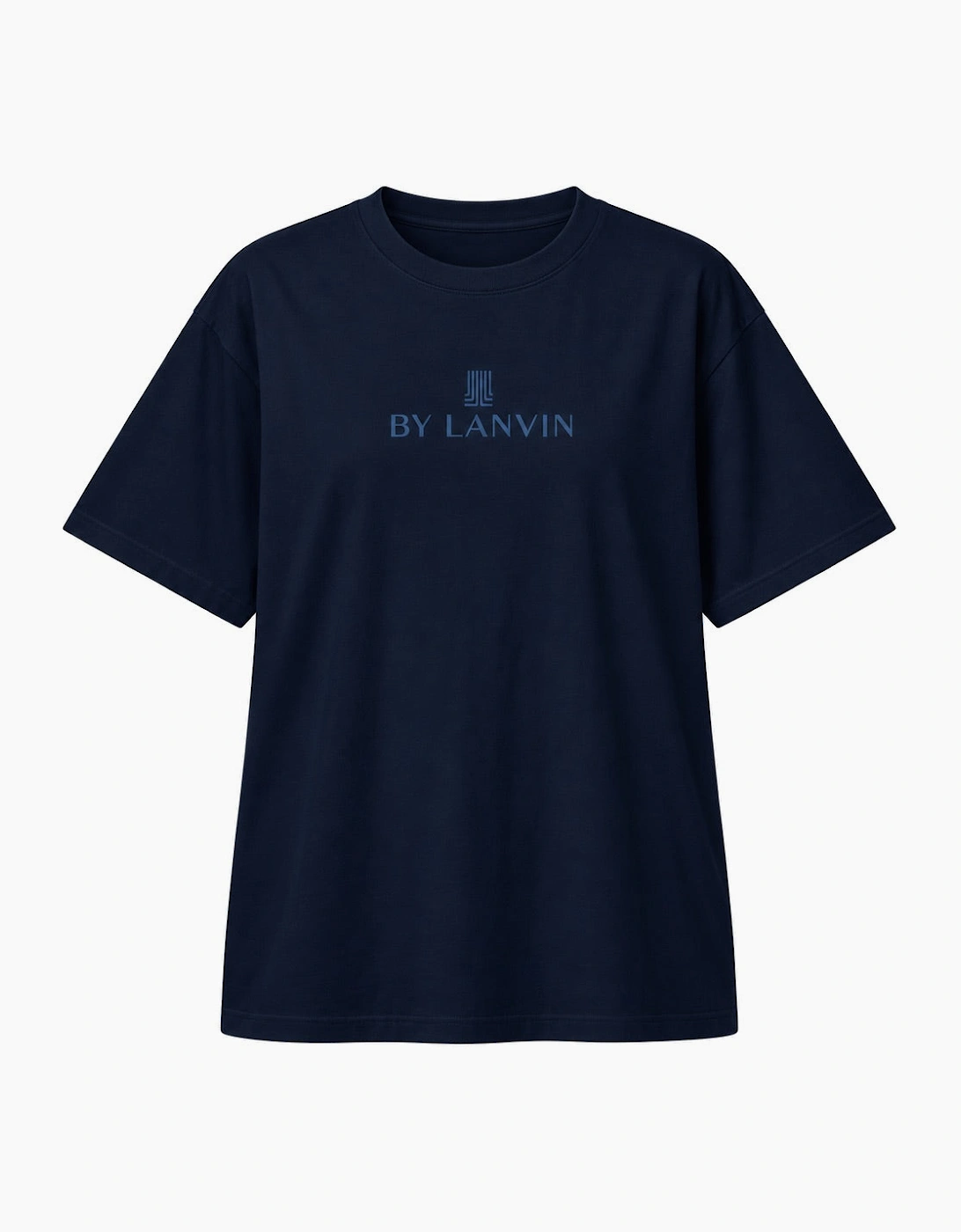By Lanvin Embroidered Central Logo Blue T-Shirt
