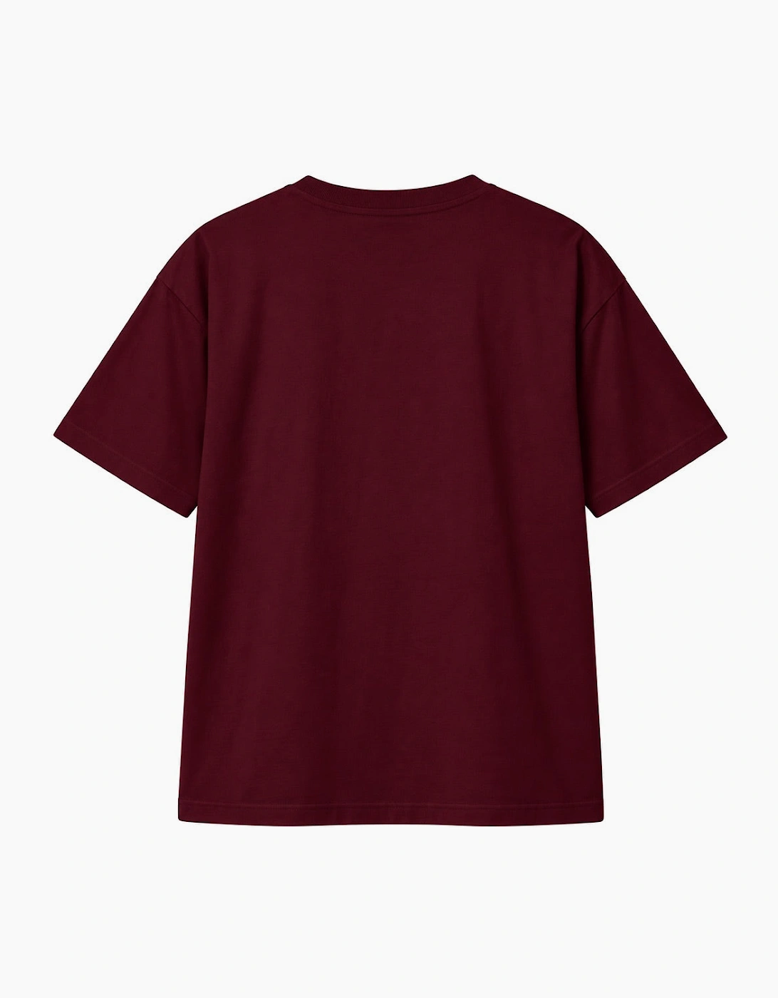 By Lanvin Embroidered Central Logo Burgundy T-Shirt