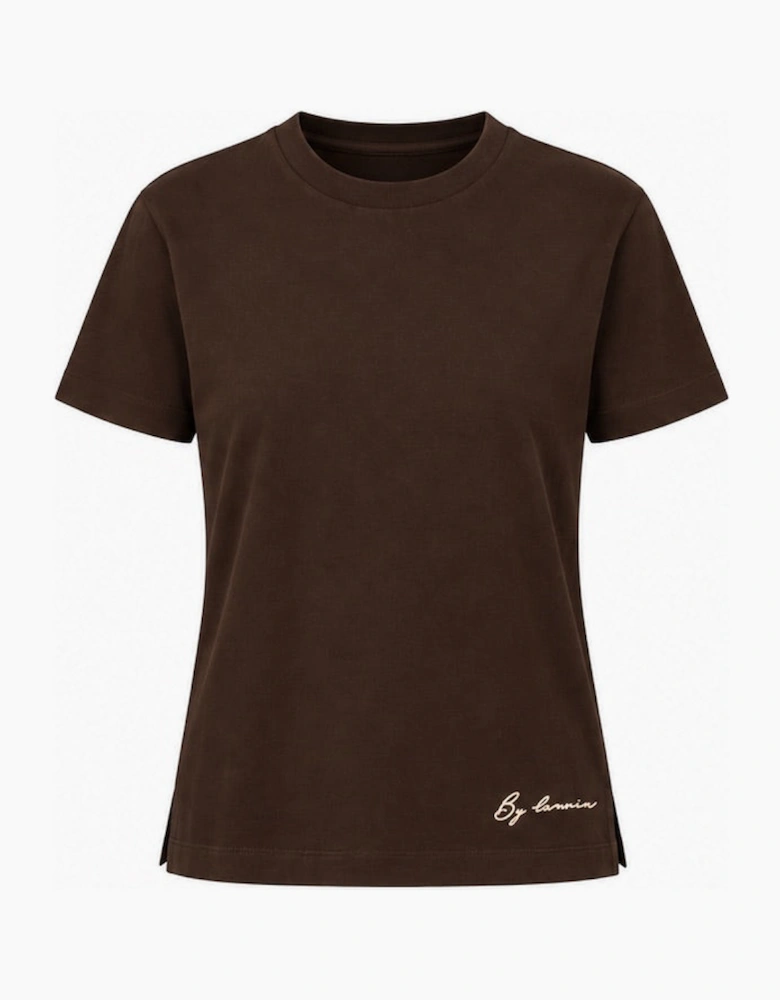 By Lanvin Small Signature Logo Dark Brown T-Shirt