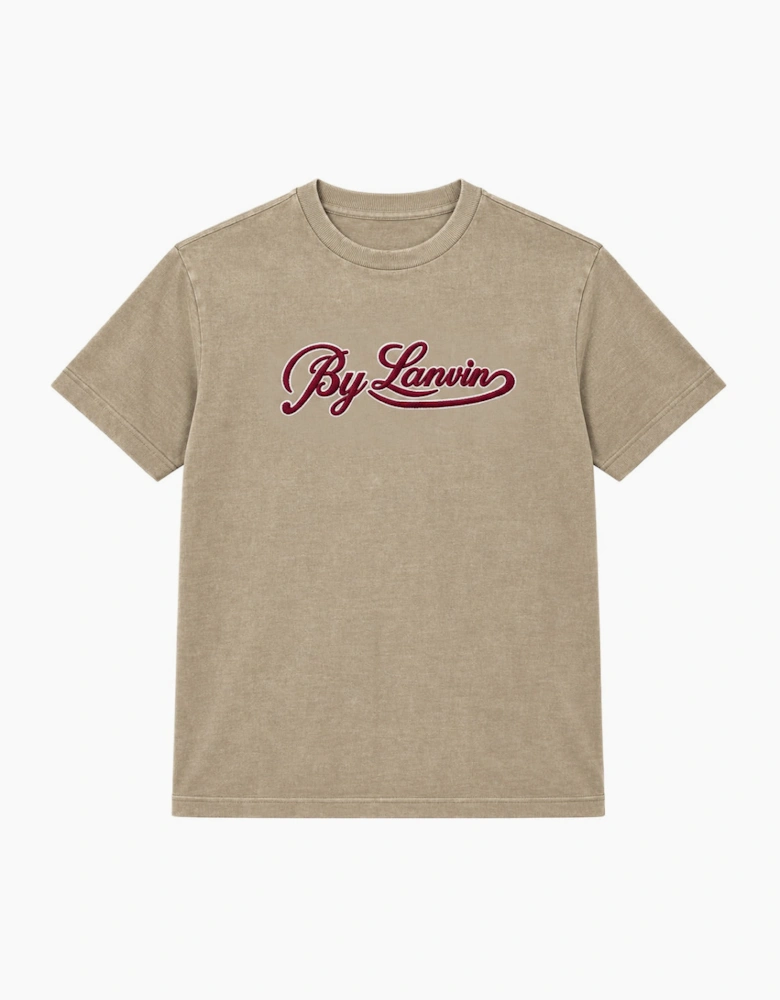 By Lanvin Script Logo Taupe T-Shirt
