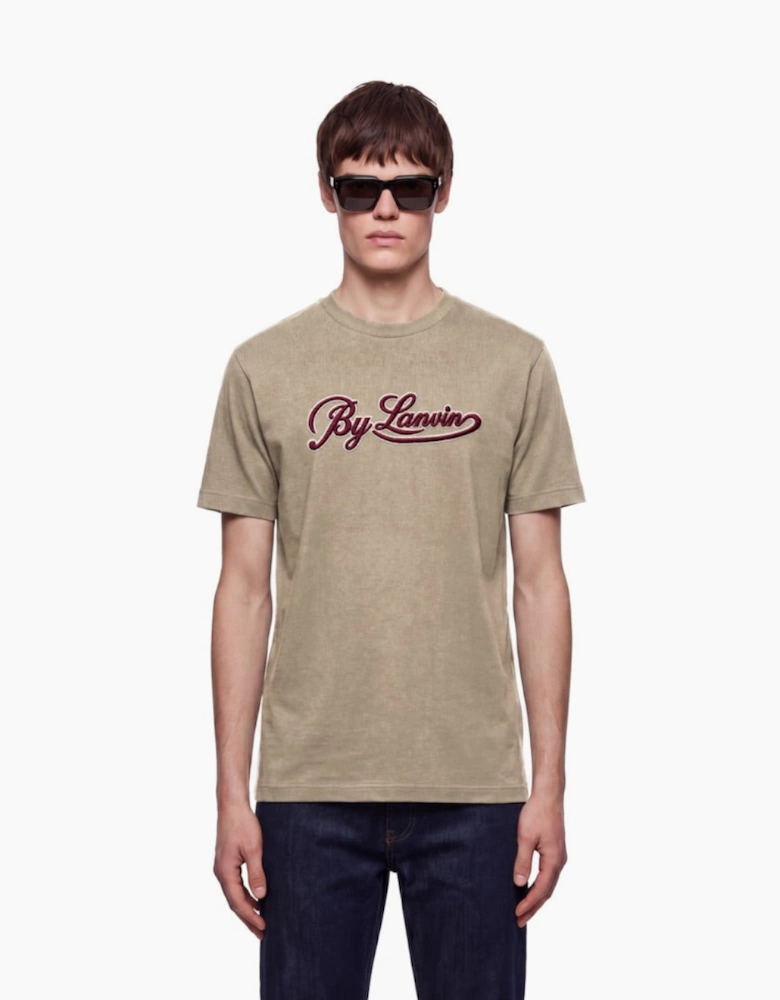 By Lanvin Script Logo Taupe T-Shirt