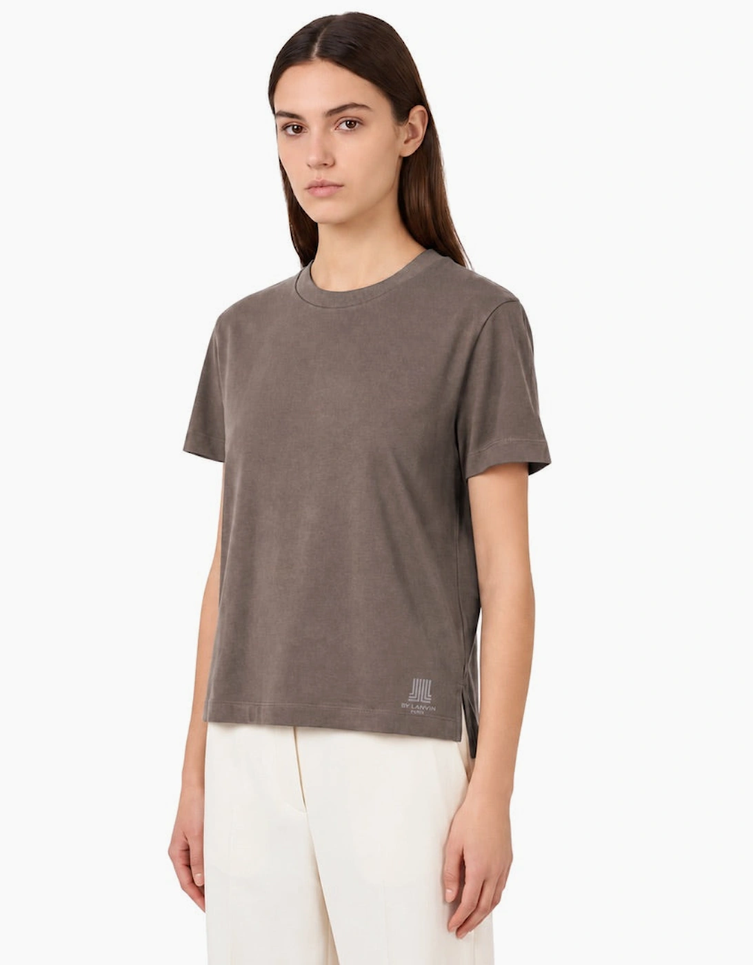 By Lanvin Shoulder Logo Brown T-Shirt
