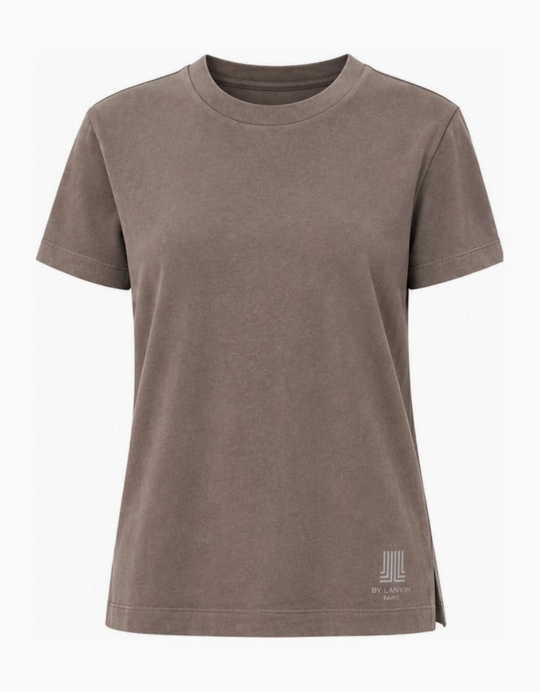 By Lanvin Shoulder Logo Brown T-Shirt