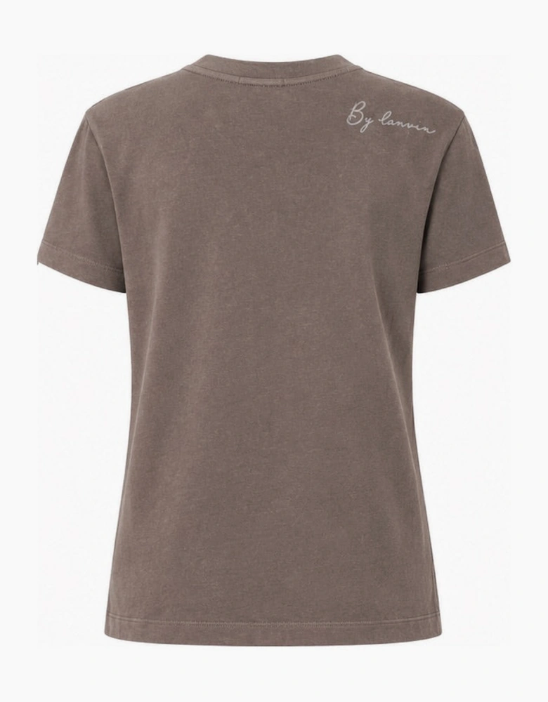 By Lanvin Shoulder Logo Brown T-Shirt