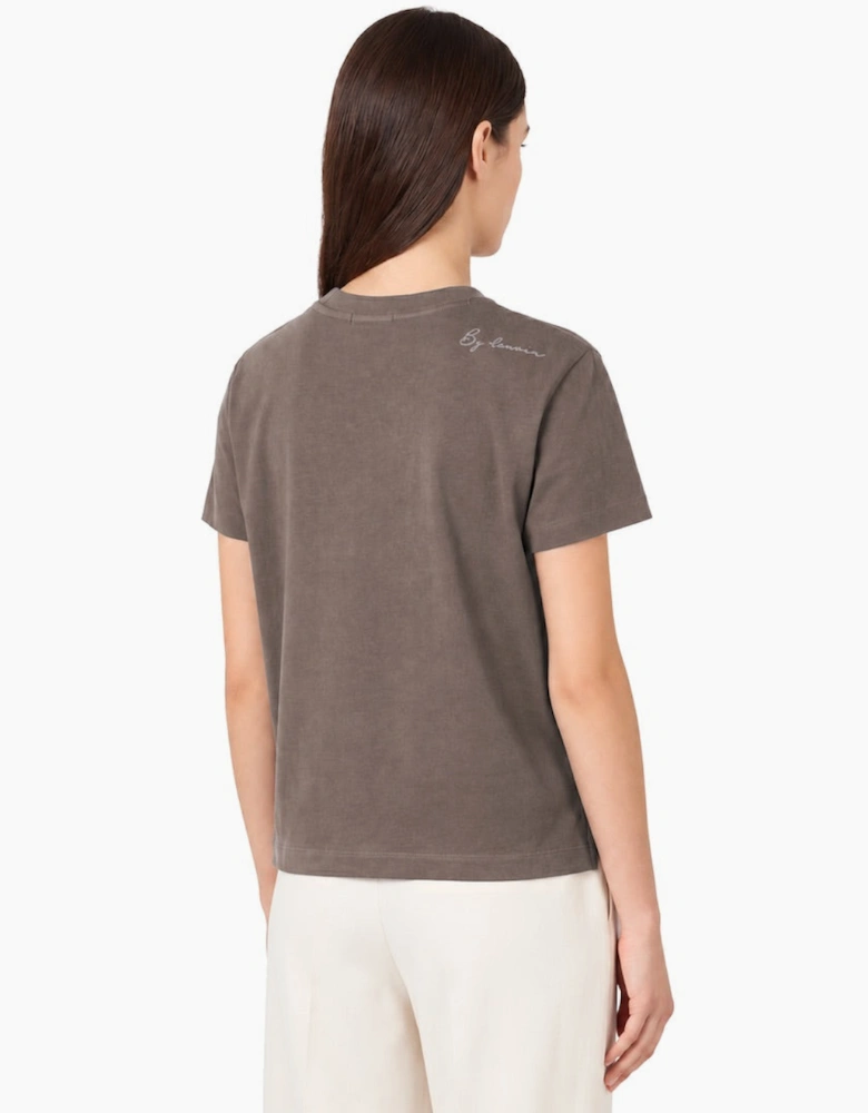 By Lanvin Shoulder Logo Brown T-Shirt