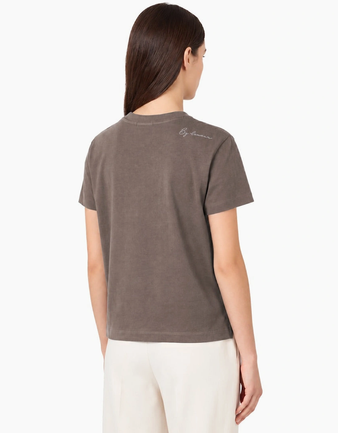By Lanvin Shoulder Logo Brown T-Shirt