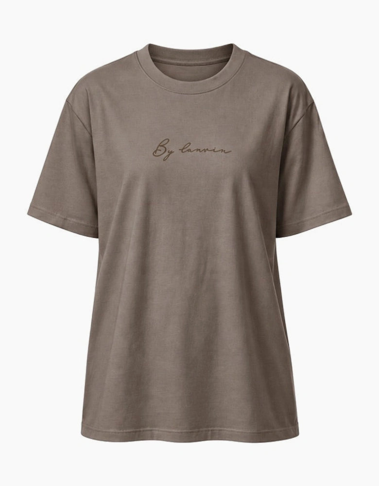 By Lanvin Signature Logo Brown T-Shirt