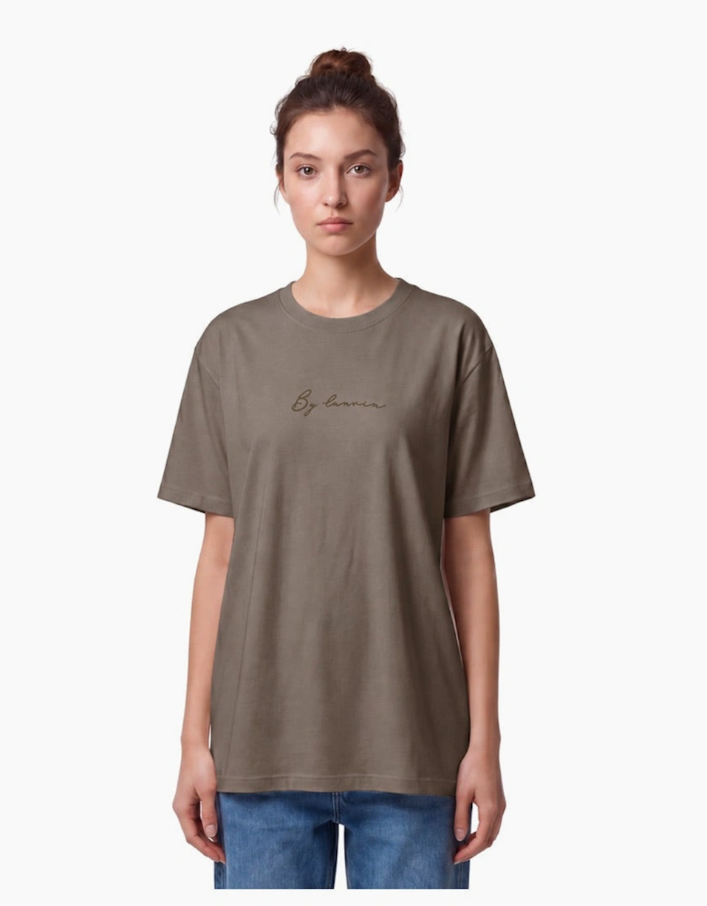 By Lanvin Signature Logo Brown T-Shirt