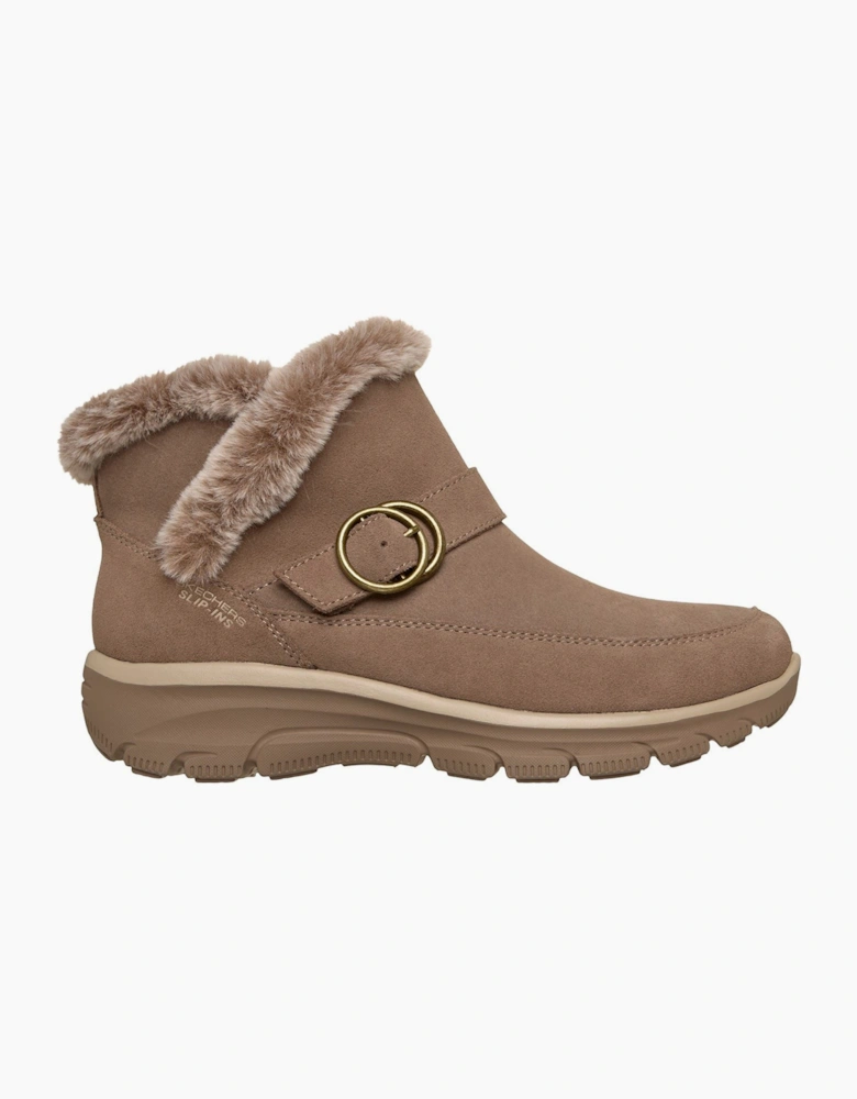 Skechers Easy Going Gentle Winter Leather Women's Mushroom Winter Ankle Boots
