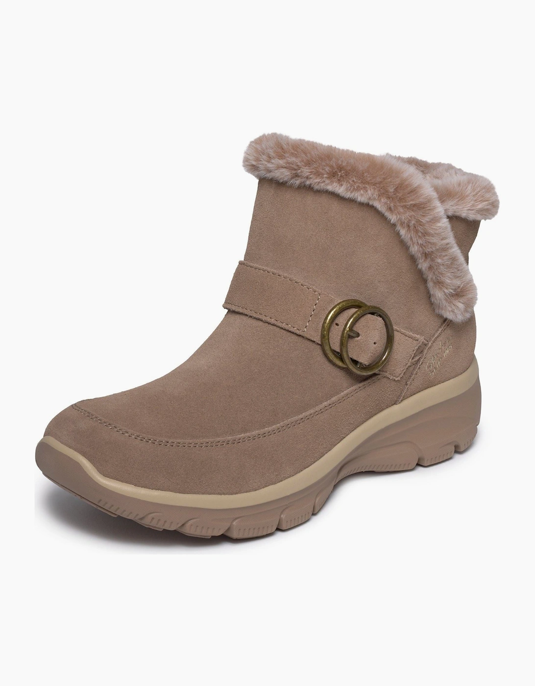 Skechers Easy Going Gentle Winter Leather Women's Mushroom Winter Ankle Boots