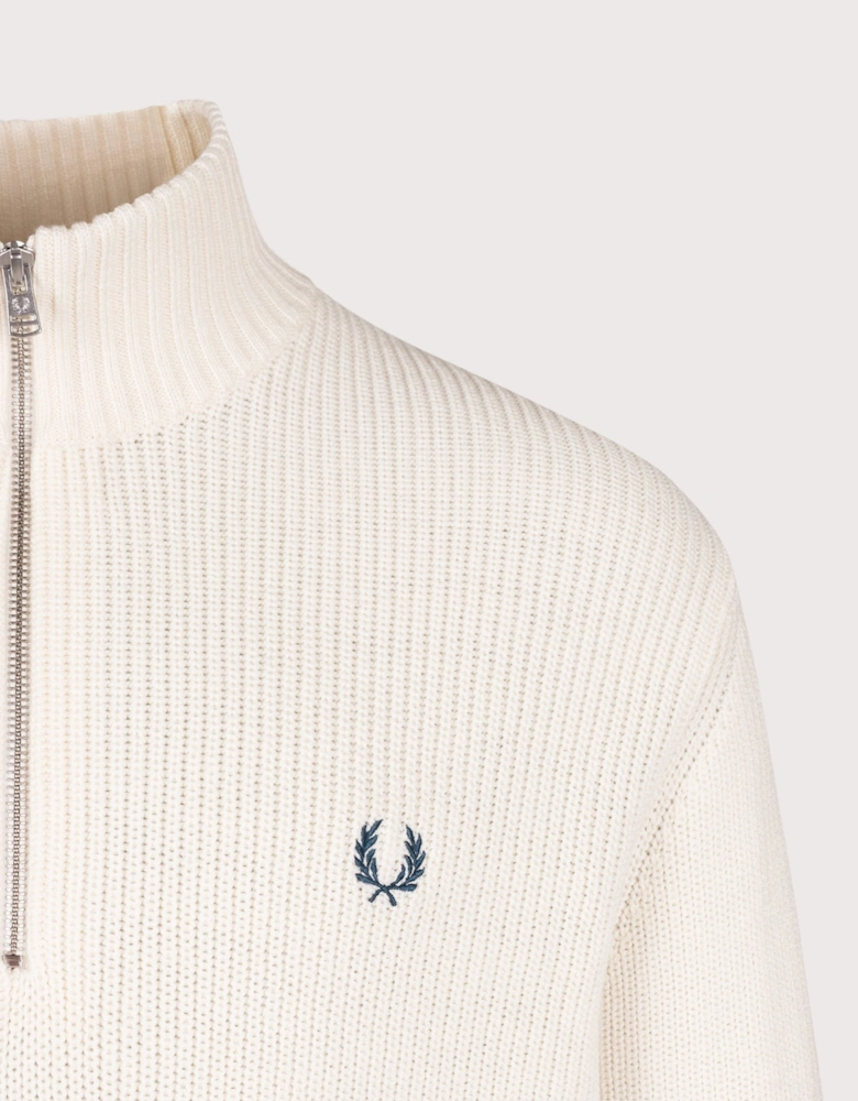 Regular Fit Fisherman Half Zip Jumper