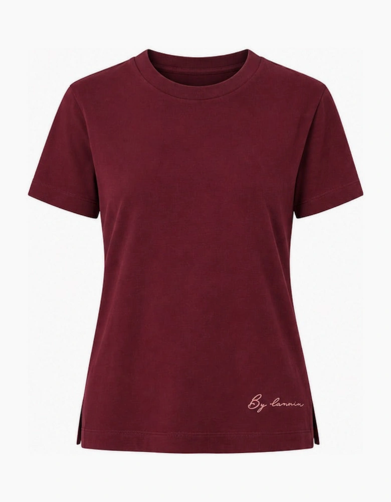 By Lanvin Small Signature Logo Burgundy T-Shirt