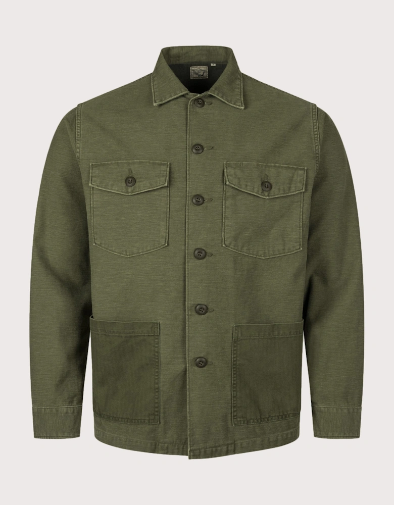 Vintage Washed 4 Pockets U.S Army Shirt