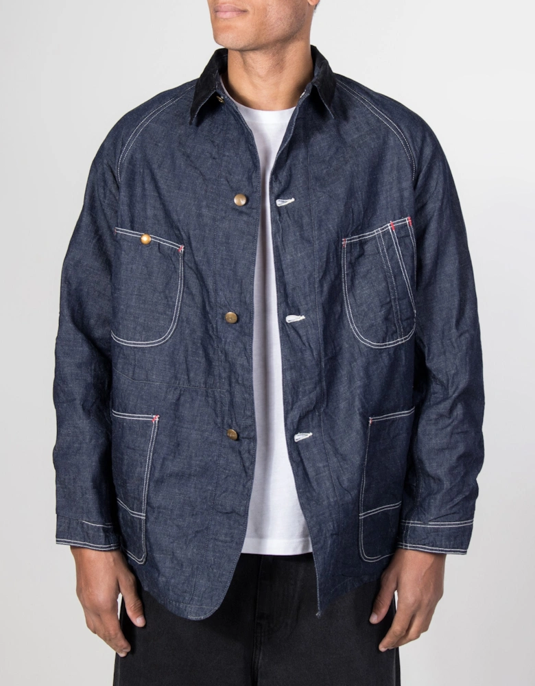 Relaxed Fit Wool Liner Denim Coverall Overshirt