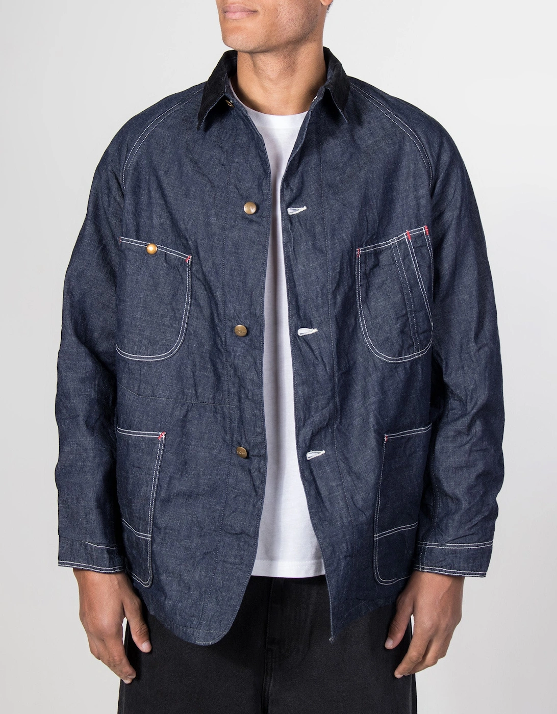 Relaxed Fit Wool Liner Denim Coverall Overshirt