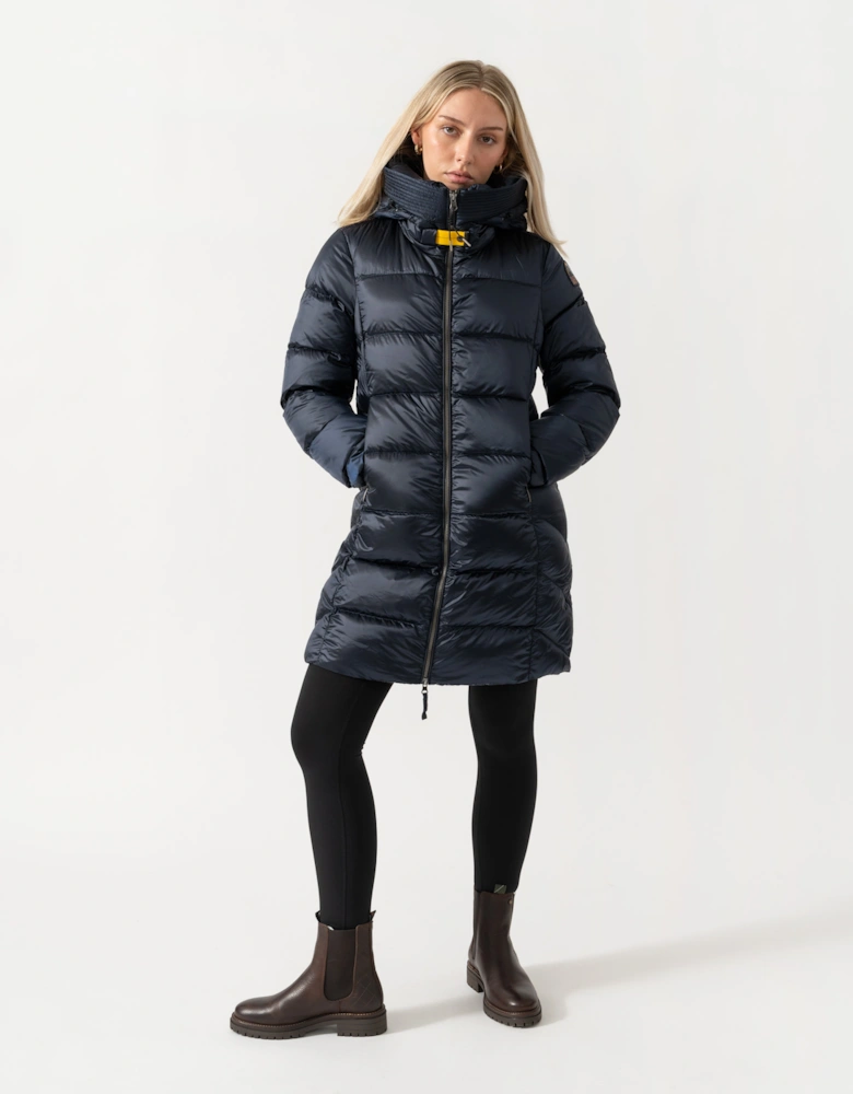 Parajumpers Marion Womens Down Jacket with Hood - Blue Navy 316