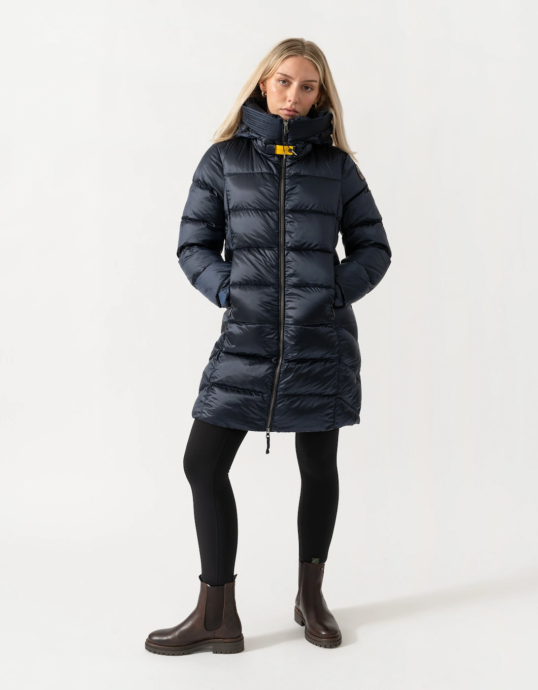 Parajumpers Marion Womens Down Jacket with Hood - Blue Navy 316