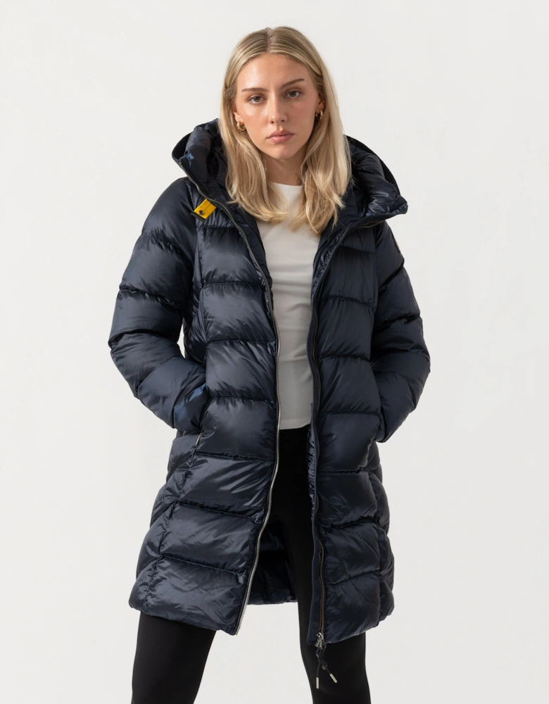 Parajumpers Marion Womens Down Jacket with Hood - Blue Navy 316