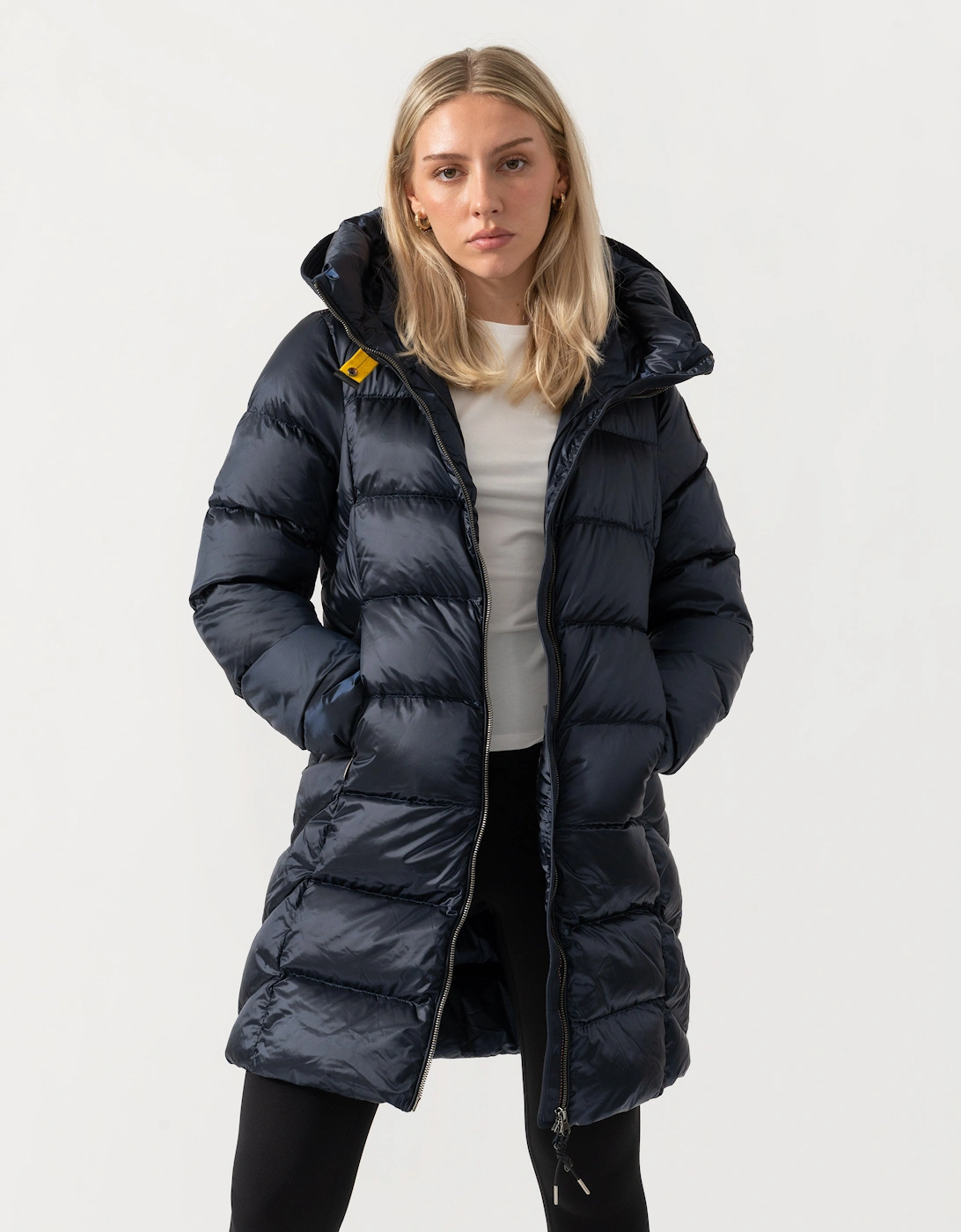 Parajumpers Marion Womens Down Jacket with Hood - Blue Navy 316