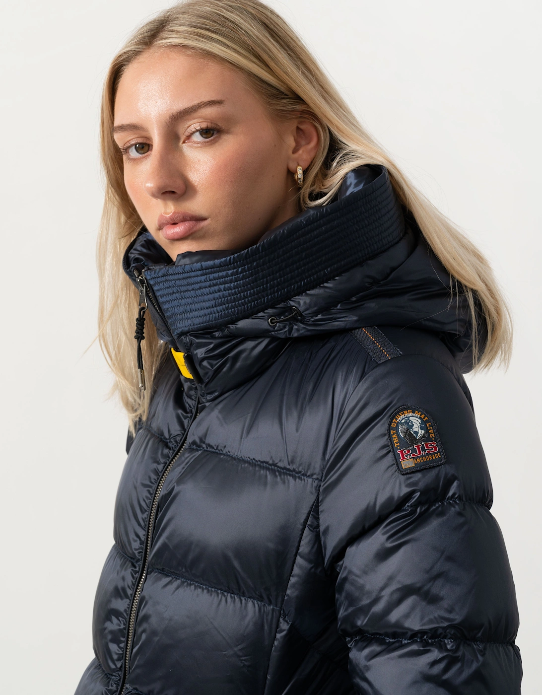 Parajumpers Marion Womens Down Jacket with Hood - Blue Navy 316