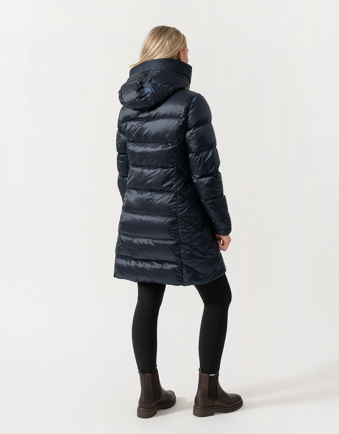 Parajumpers Marion Womens Down Jacket with Hood - Blue Navy 316
