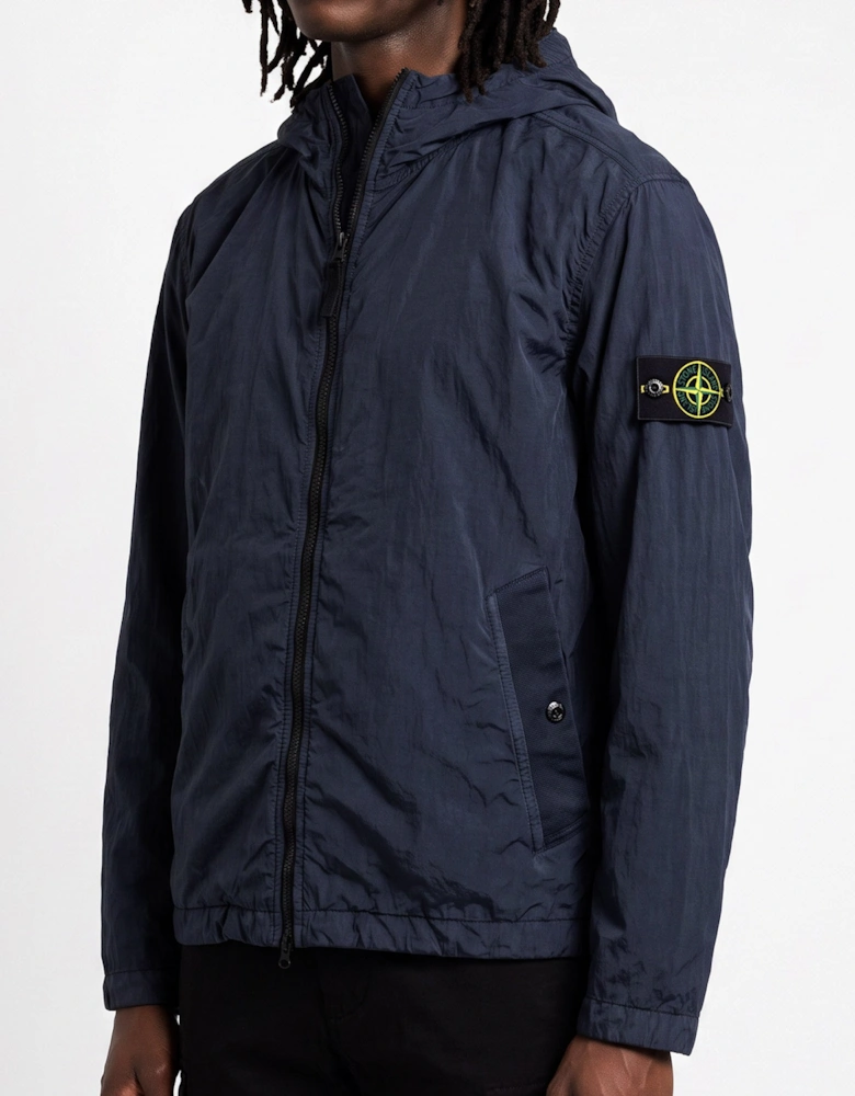 Stone Island 4100001 Anti-Drop Crinkle Reps Hooded Wind-Resistant Jacket NAVY BLUE V0020