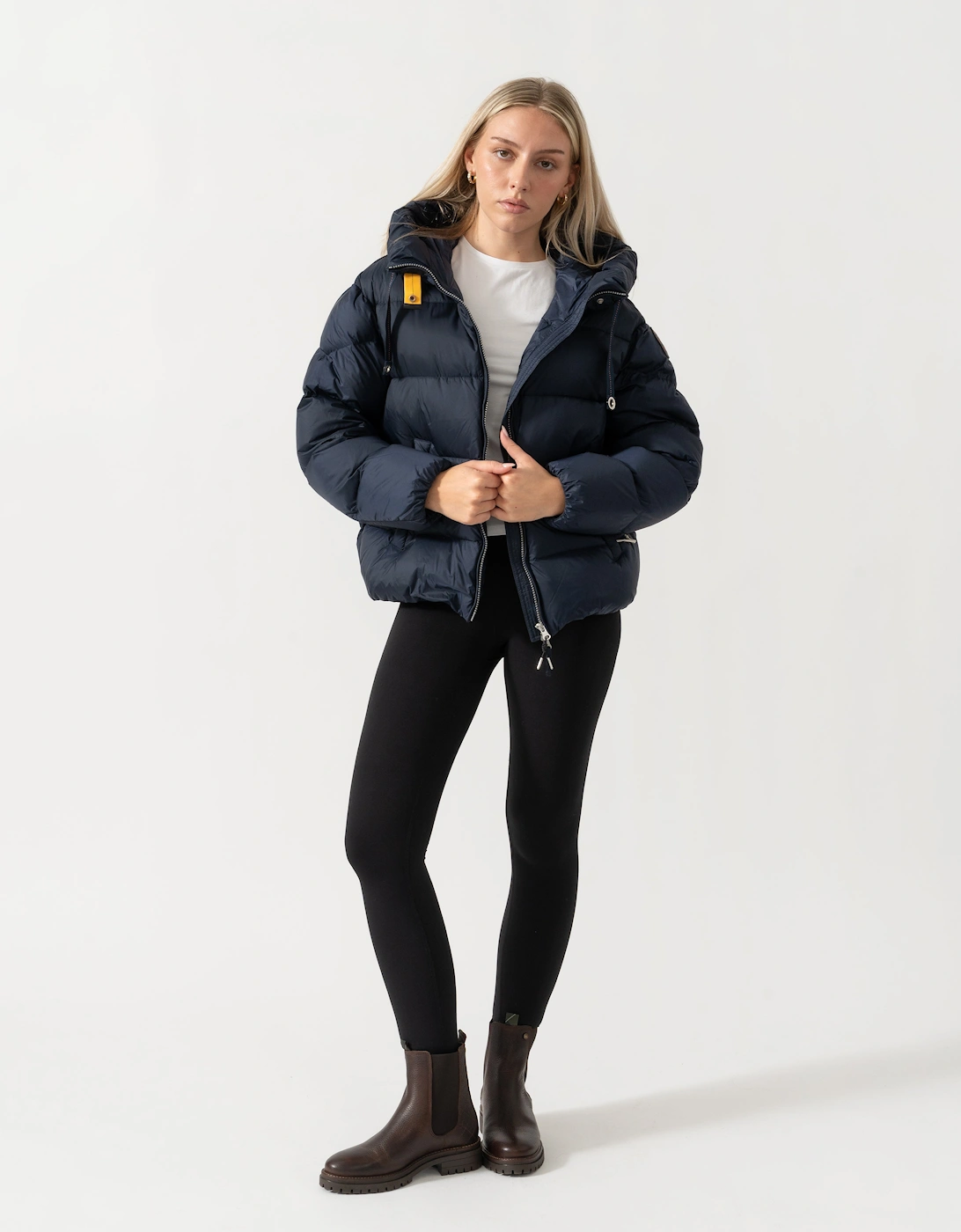 Parajumpers Tilly Womens Down Jacket with Hood - Blue Navy 316