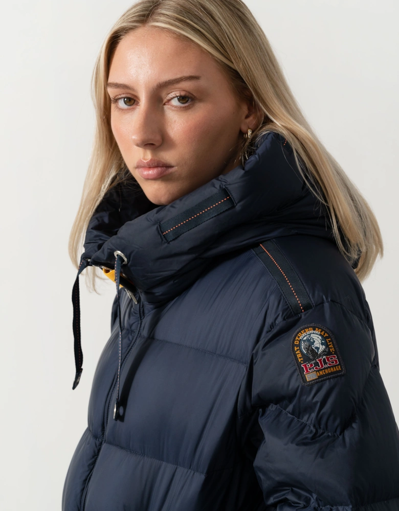 Parajumpers Tilly Womens Down Jacket with Hood - Blue Navy 316
