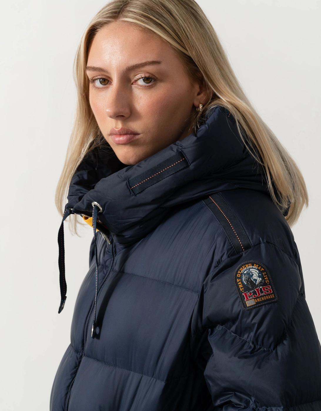 Parajumpers Tilly Womens Down Jacket with Hood - Blue Navy 316