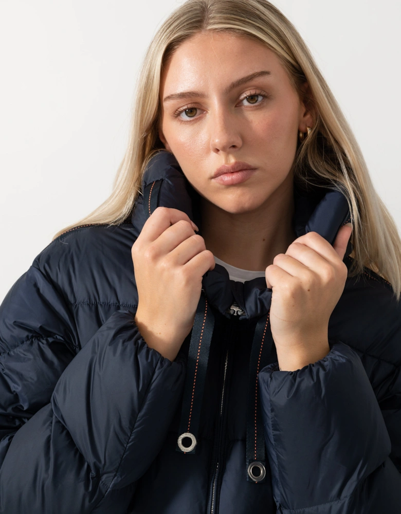 Parajumpers Tilly Womens Down Jacket with Hood - Blue Navy 316