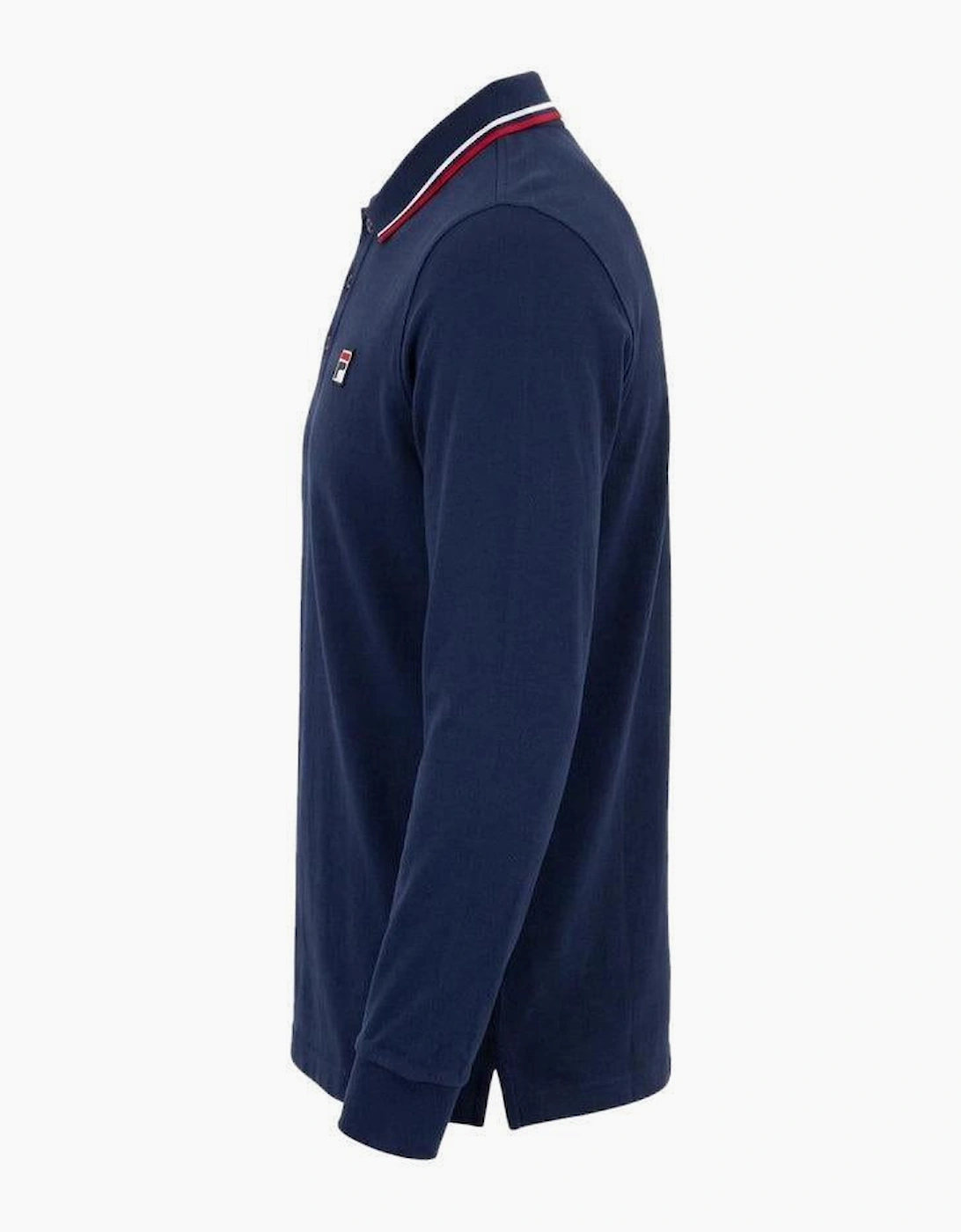 Fila Monte Tipped Collar Polo Shirt Fila Navy/Fila Red/White