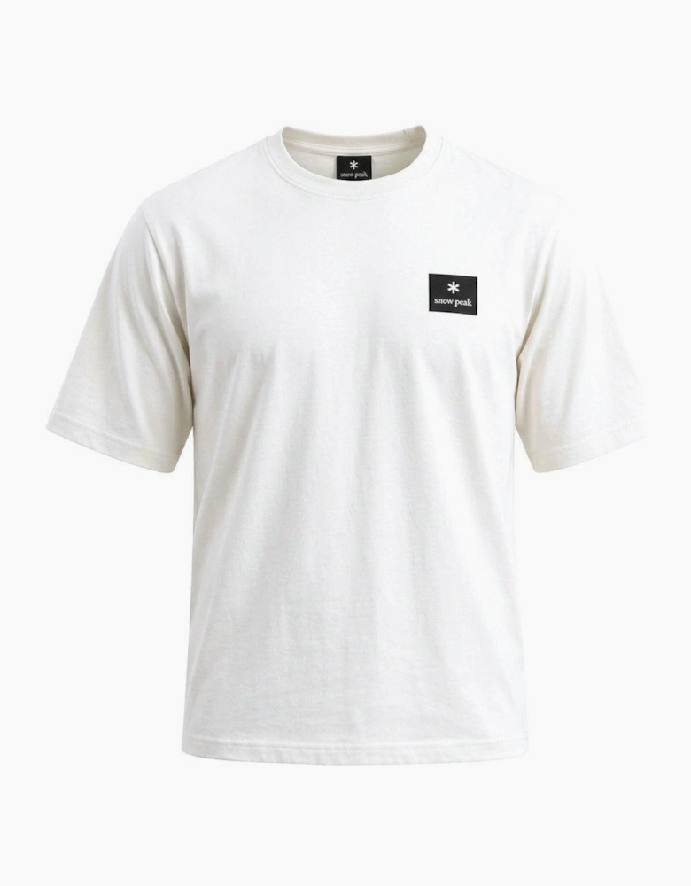 Snow Peak Square Logo T-Shirt Off White