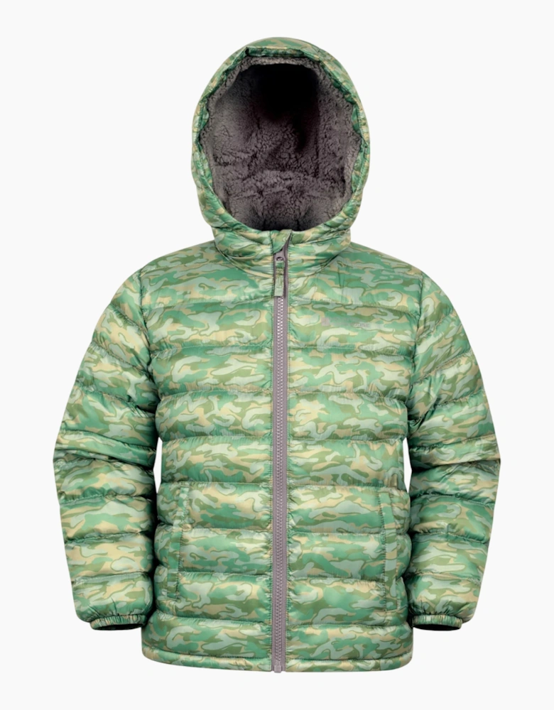 Mountain Warehouse Kids Seasons Camouflage Water Resistant Padded Jacket
