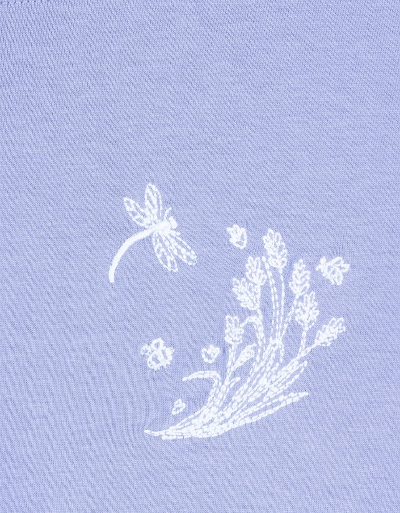 Mountain Warehouse Womens Ladies Dragonfly Embroidered Relaxed Fit Short Sleeved T Shirt