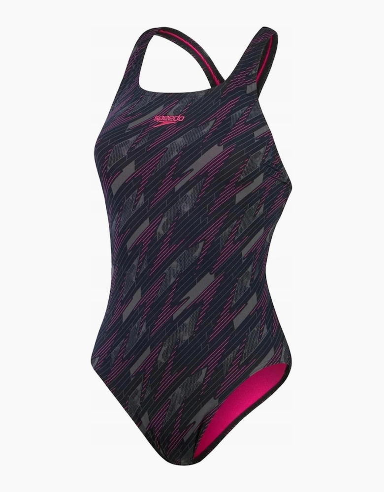 Speedo Womens/Ladies Hyperboom Medalist All-Over Print One Piece Swimsuit