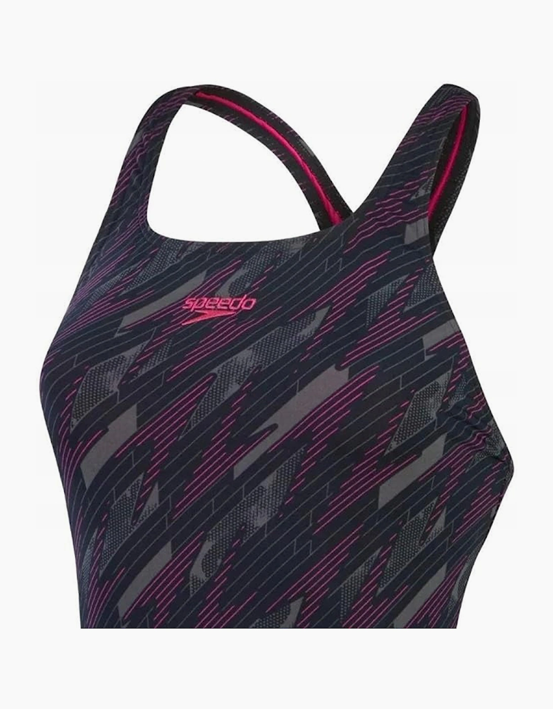 Speedo Womens/Ladies Hyperboom Medalist All-Over Print One Piece Swimsuit